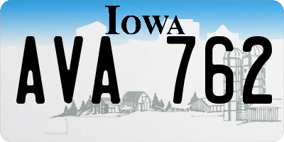 IA license plate AVA762