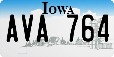IA license plate AVA764