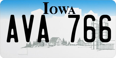 IA license plate AVA766