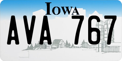 IA license plate AVA767