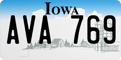 IA license plate AVA769