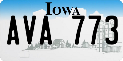 IA license plate AVA773