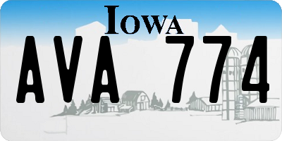 IA license plate AVA774