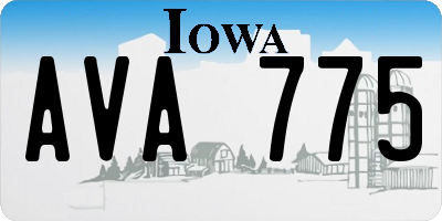 IA license plate AVA775