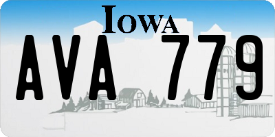 IA license plate AVA779