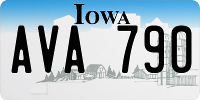 IA license plate AVA790