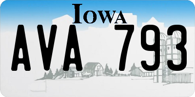 IA license plate AVA793