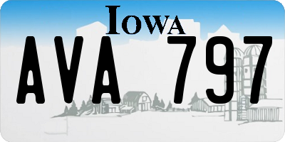 IA license plate AVA797