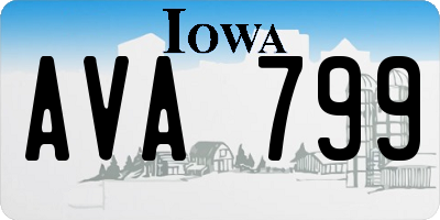 IA license plate AVA799