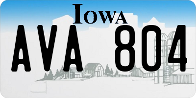 IA license plate AVA804