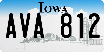 IA license plate AVA812