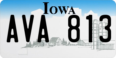 IA license plate AVA813