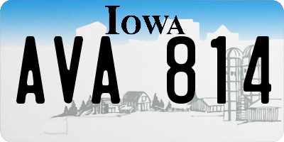 IA license plate AVA814