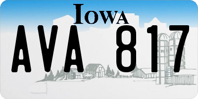IA license plate AVA817