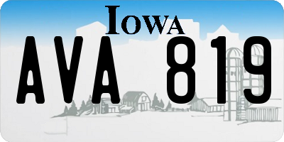 IA license plate AVA819
