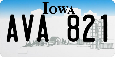 IA license plate AVA821