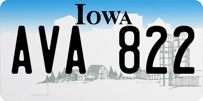 IA license plate AVA822