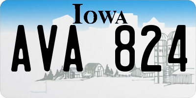 IA license plate AVA824