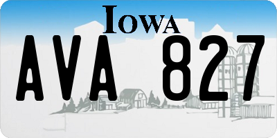 IA license plate AVA827