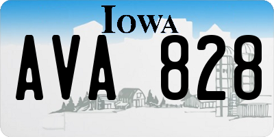IA license plate AVA828