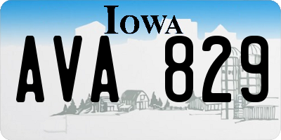 IA license plate AVA829