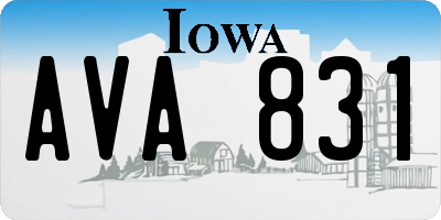 IA license plate AVA831