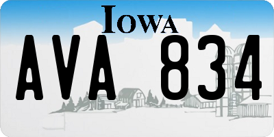 IA license plate AVA834