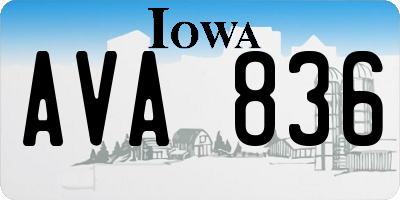 IA license plate AVA836