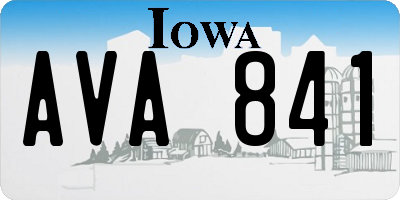 IA license plate AVA841