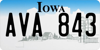 IA license plate AVA843