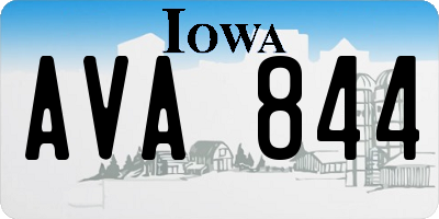 IA license plate AVA844