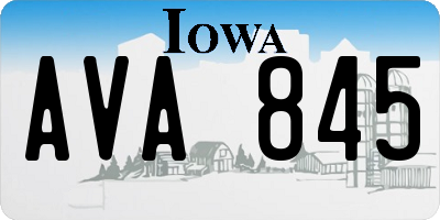 IA license plate AVA845