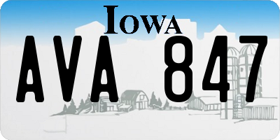 IA license plate AVA847