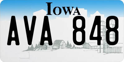 IA license plate AVA848