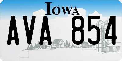 IA license plate AVA854