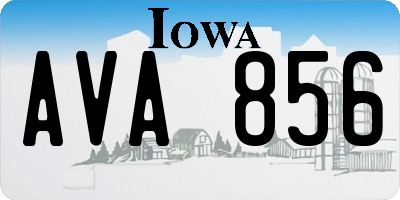 IA license plate AVA856