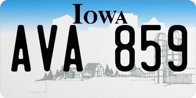 IA license plate AVA859