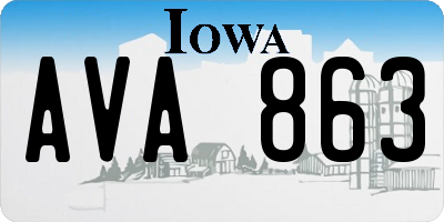 IA license plate AVA863