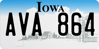 IA license plate AVA864
