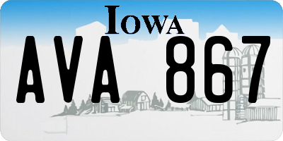 IA license plate AVA867
