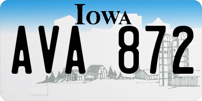 IA license plate AVA872