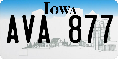 IA license plate AVA877