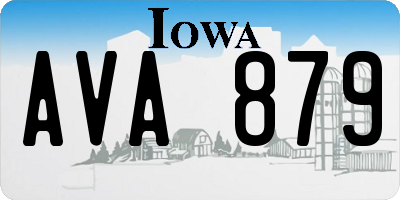 IA license plate AVA879