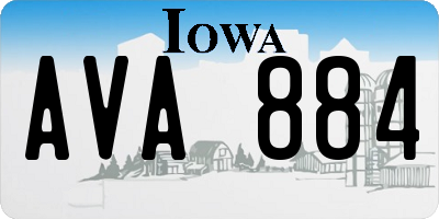 IA license plate AVA884