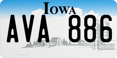 IA license plate AVA886