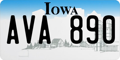 IA license plate AVA890