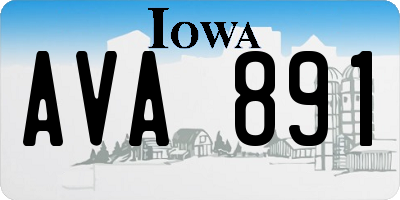 IA license plate AVA891