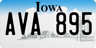 IA license plate AVA895