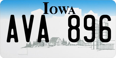 IA license plate AVA896