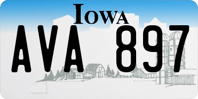 IA license plate AVA897